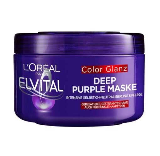 Kem ủ tóc Loreal Paris Elvital Color Glanz Deep Purple Maske cho tóc nhuộm, 250 ml
