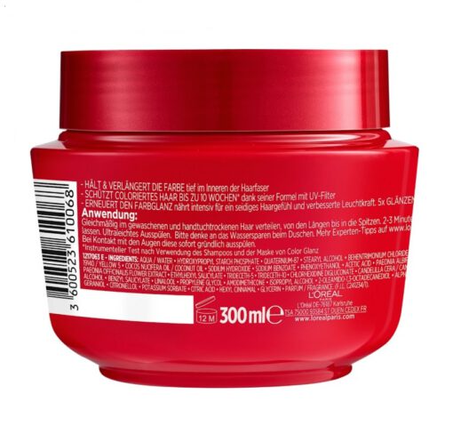 Kem ủ tóc Loreal Paris Elvital Color Glanz Pflege-Maske cho tóc nhuộm, 300ml