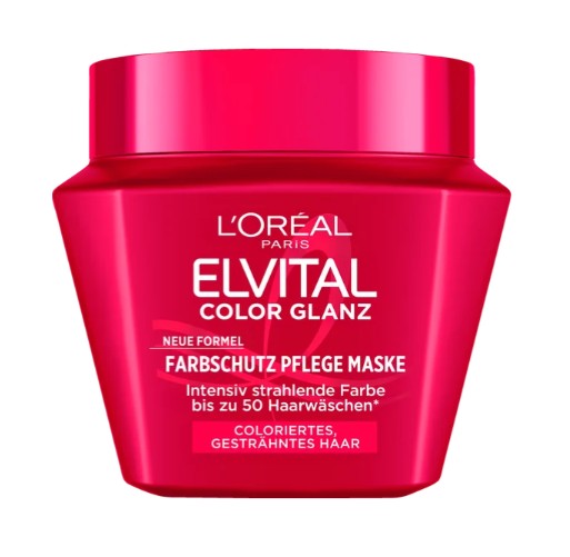 Kem ủ tóc Loreal Paris Elvital Color Glanz Pflege-Maske cho tóc nhuộm, 300ml