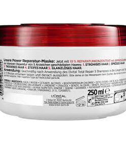 Kem ủ tóc Loreal Paris Elvital Total Repair 5 Reparatur-Maske phục hồi tóc hư tổn, 250 ml