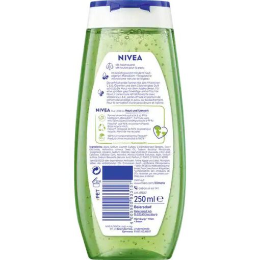 Sữa tắm Nivea Duschgel Lemongrass & Oil hương chanh, 250ml
