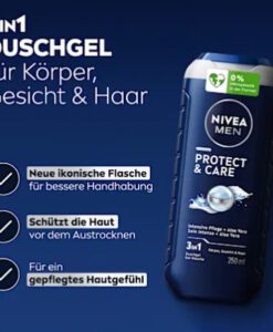 Tắm gội nam NIVEA MEN Protect & Care, 250 ml