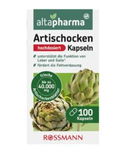 Viên uống bổ gan mật altapharma Artischocken Kapseln, mát gan, thải độc, hỗ trợ tiêu hóa, 100 viên