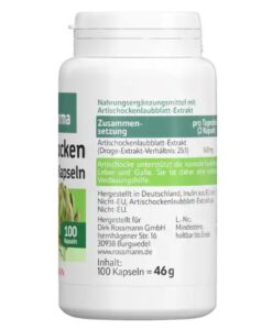 Viên uống bổ gan mật altapharma Artischocken Kapseln, mát gan, thải độc, hỗ trợ tiêu hóa, 100 viên