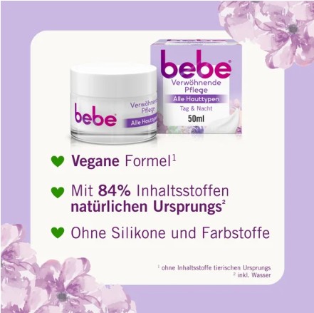 Kem dưỡng da bebe Tag & Nacht Pflege cho mọi loại da, 50ml Kem dưỡng da bebe Tag & Nacht Pflege cho mọi loại da, 50ml