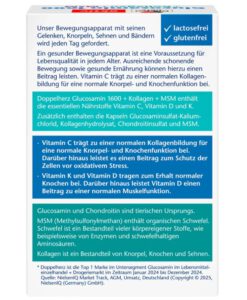 Viên uống bổ sụn khớp Doppelherz Glucosamin 1600 + Kollagen + MSM + Vitamin C, 40 viên