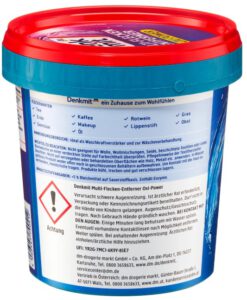 Bột tẩy vết bẩn quần áo màu Denkmit Oxi Power Multi-Flecken-Entferner, 750g