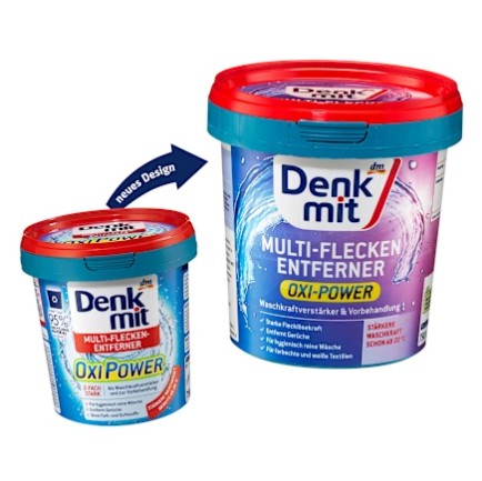 Bột tẩy vết bẩn quần áo màu Denkmit Oxi Power Multi-Flecken-Entferner, 750g