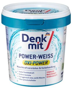 Bột tẩy vết bẩn quần áo trắng Denkmit Oxi Power Power-Weiss, 750g