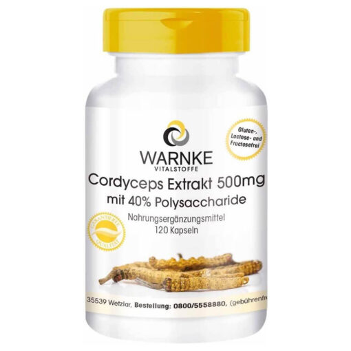 Tinh chất đông trùng hạ thảo Warnke Cordyceps Extrakt 500mg, 120 viên