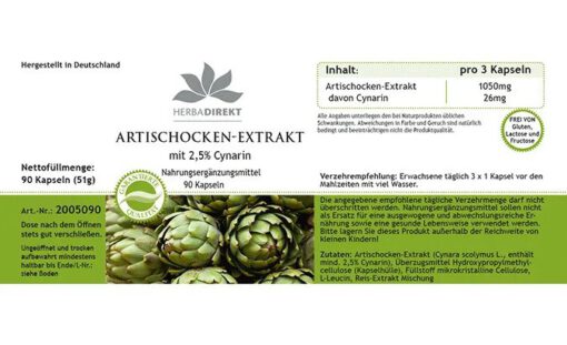 Viên uống bổ gan mật WARNKE Artischocken-Extrakt mit 2,5% Cynarin, 90 viên