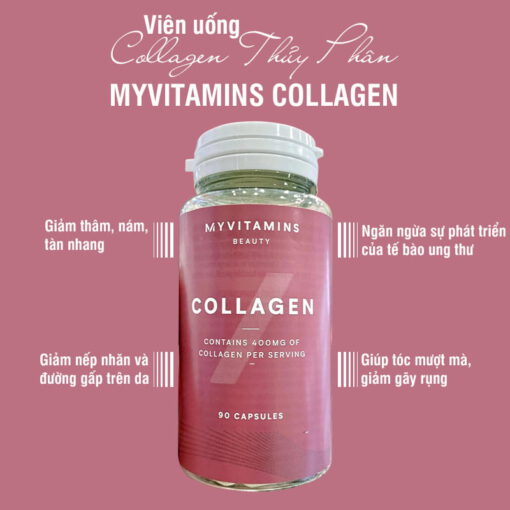 Viên uống Myvitamins Collagen làm đẹp da, chống lão hóa, 90 viên