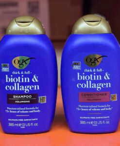 Cặp dầu gội xả OGX Thick & Full + Biotin & Collagen làm dày tóc, ngăn rụng tóc, 2x385ml