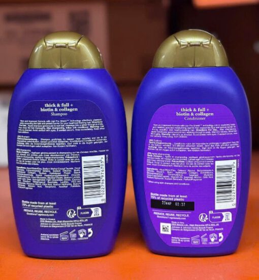 Cặp dầu gội xả OGX Thick & Full + Biotin & Collagen làm dày tóc, ngăn rụng tóc, 2x385ml
