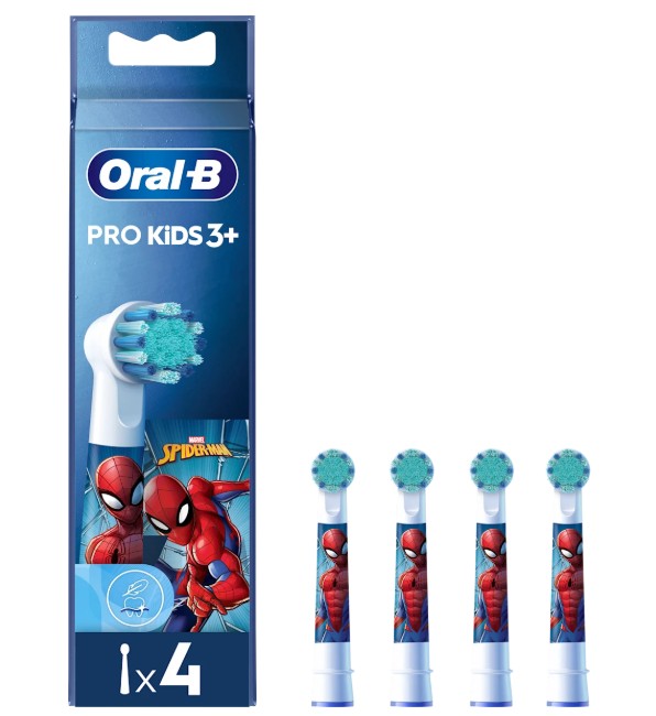 Đầu bàn chải điện Oral-B KIDS Spiderman cho trẻ em, 4 chiếc Đầu bàn chải điện Oral-B KIDS Spiderman cho trẻ em, 4 chiếc
