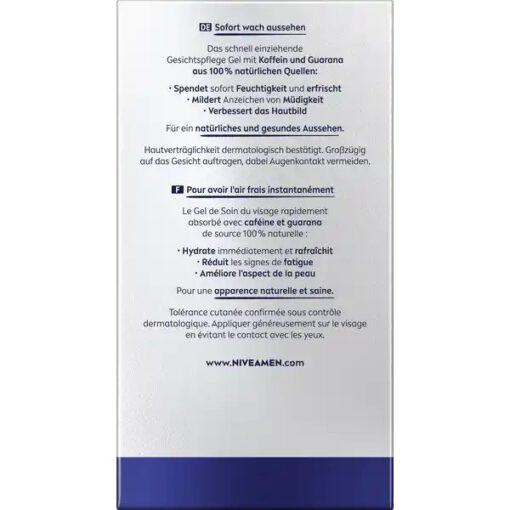 Kem dưỡng da NIVEA MEN Active Energy Gesichtpflege Gel, 50ml