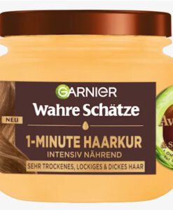 Kem ủ tóc Garnier Wahre Schätze 1-Minute Haarkur Avocado-Öl & Sheabutter cho tóc rất khô và xoăn cứng, 340ml