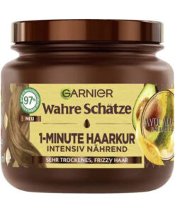 Kem ủ tóc Garnier Wahre Schätze 1-Minute Haarkur Avocado-Öl & Sheabutter cho tóc rất khô và xoăn cứng, 340ml