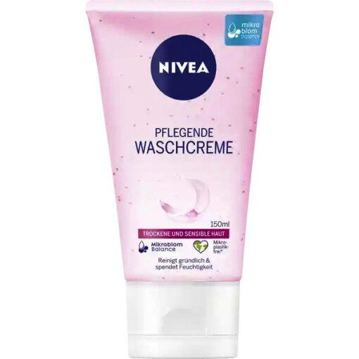 Sữa rửa mặt NIVEA Pflegende Waschcreme cho da khô và nhạy cảm, 150ml