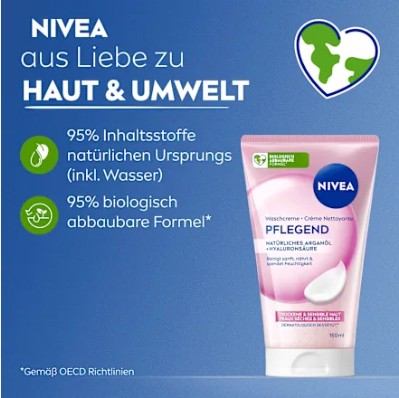 Sữa rửa mặt NIVEA Waschcreme Pflegend cho da khô và nhạy cảm, 150ml Sữa rửa mặt NIVEA Waschcreme Pflegend cho da khô và nhạy cảm, 150ml