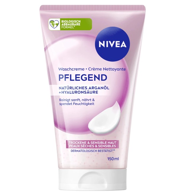 Sữa rửa mặt NIVEA Waschcreme Pflegend cho da khô và nhạy cảm, 150ml