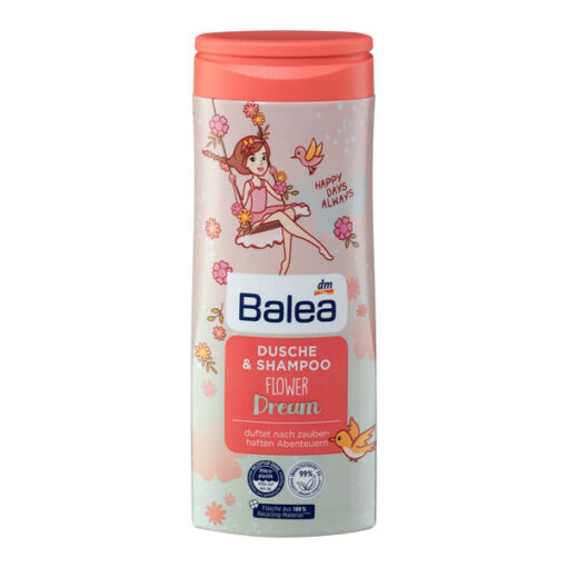 Sữa tắm gội Balea Dusche & Shampoo Flower Dream bé gái, 300ml