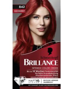 Thuốc nhuộm tóc Brillance Intensiv Color Creme 842 Kaschmirrot - màu đỏ len, 1 hộp