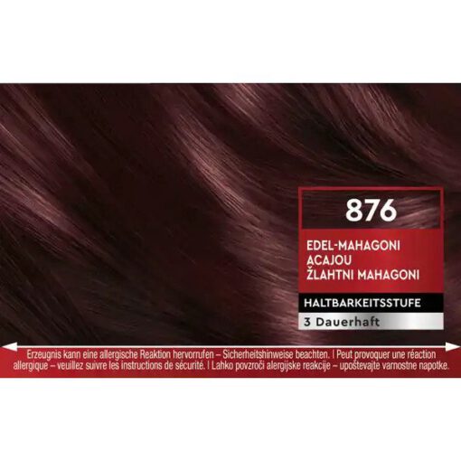 Thuốc nhuộm tóc Brillance Intensiv Color Creme 876 Edel-Mahagoni - màu gỗ gụ, 1 hộp