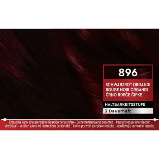 Thuốc nhuộm tóc Brillance Intensiv Color Creme 896 Schwarzrot Organdi - màu đỏ thẫm, 1 hộp