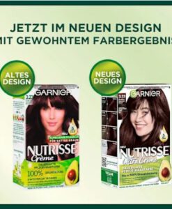 Thuốc nhuộm tóc Garnier Nutrisse 3.23 Dunkles Diamant Braun - màu nâu kim cương đậm, 1 hộp
