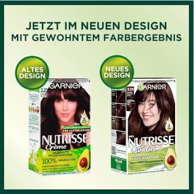 Thuốc nhuộm tóc Garnier Nutrisse 3.23 Dunkles Diamant Braun - màu nâu kim cương đậm, 1 hộp Thuốc nhuộm tóc Garnier Nutrisse 3.23 Dunkles Diamant Braun - màu nâu kim cương đậm, 1 hộp