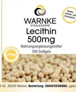 Viên uống WARNKE Lecithin 500mg chiết xuất mầm đậu nành, 100 viên