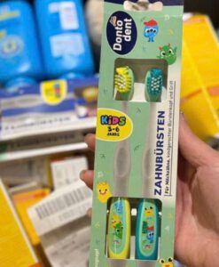 Bàn chải đánh răng Dontodent Kids cho trẻ em từ 3-6 tuổi, set 2 chiếc