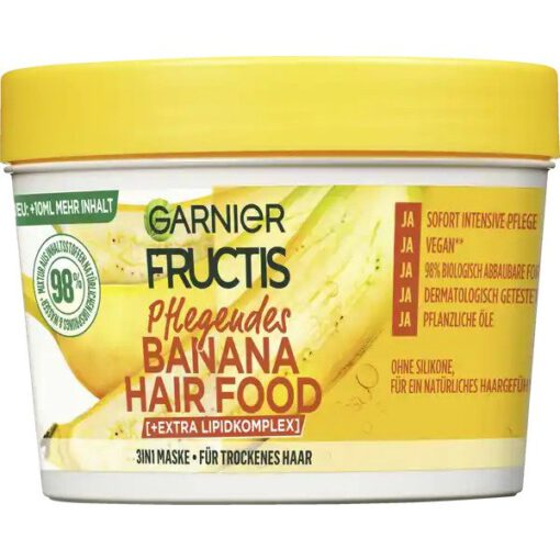 Kem ủ tóc GARNIER Fructis Banana Hair Food 3in1 Maske, 400ml