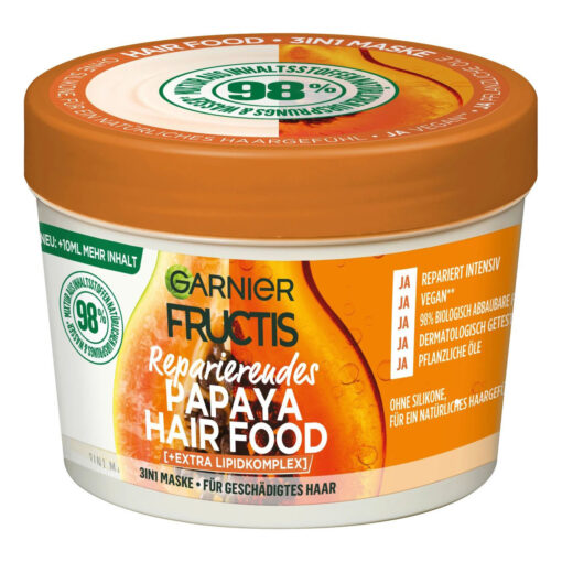 Kem ủ tóc GARNIER Fructis Papaya Hair Food 3in1 Maske, 400ml