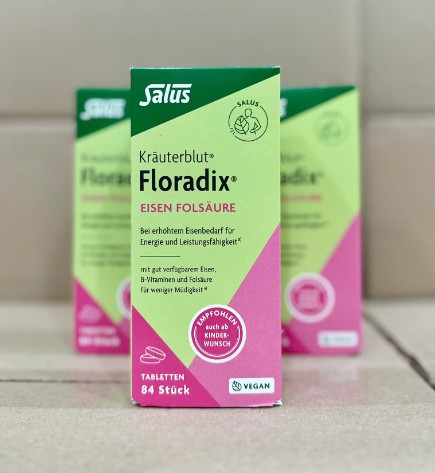 Viên sắt hữu cơ Floradix Eisen Folsäure bổ sung sắt và axit folic, 84 viên Viên sắt hữu cơ Floradix Eisen Folsäure bổ sung sắt và axit folic, 84 viên