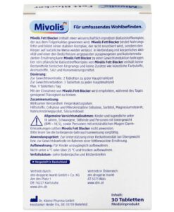 Viên uống giảm cân Mivolis Fett Blocker, 30 viên