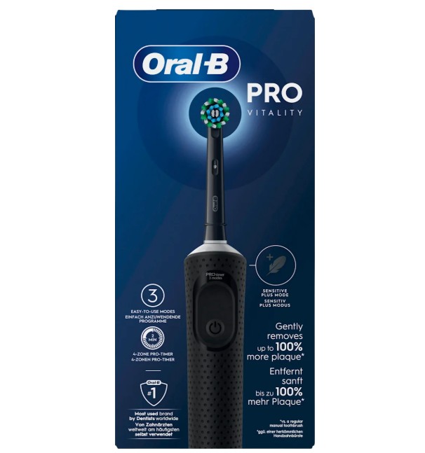 Bàn chải điện Oral-B Vitality PRO Black, 1 chiếc
