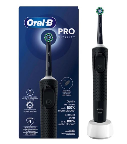 Bàn chải điện Oral-B Vitality PRO Black, 1 chiếc