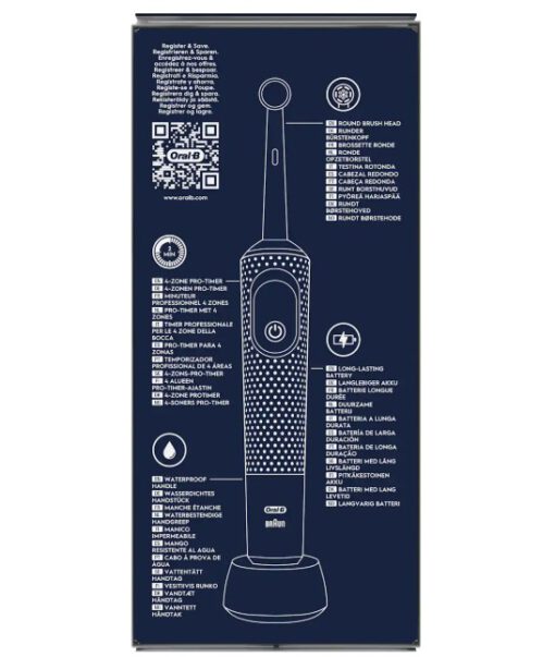 Bàn chải điện Oral-B Vitality PRO Black, 1 chiếc