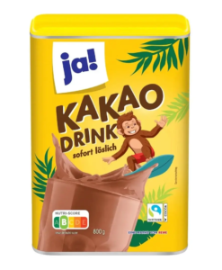 Bột cacao Ja! Kakao Drink mit Traubenzucker, 800g