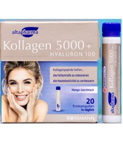 Collagen uống altapharma Kollagen 5000 + Hyaluron 100 làm đẹp da, 20x25ml