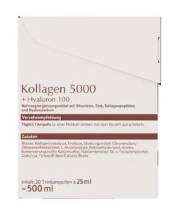 Collagen uống altapharma Kollagen 5000 + Hyaluron 100 làm đẹp da, 20x25ml