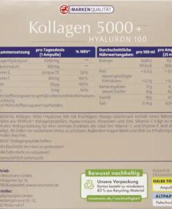 Collagen uống altapharma Kollagen 5000 + Hyaluron 100 làm đẹp da, 20x25ml