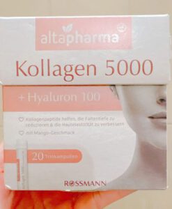 Collagen uống altapharma Kollagen 5000 + Hyaluron 100 làm đẹp da, 20x25ml