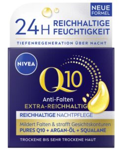 Kem dưỡng da Nivea Q10 Anti-Falten Extra Reichhaltige Nachtpflege ban đêm cho da rất khô, 50ml