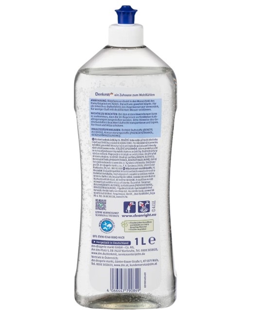 Nước thơm bàn là Denkmit Bugelwasser, 1L Nước thơm bàn là Denkmit Bugelwasser, 1L