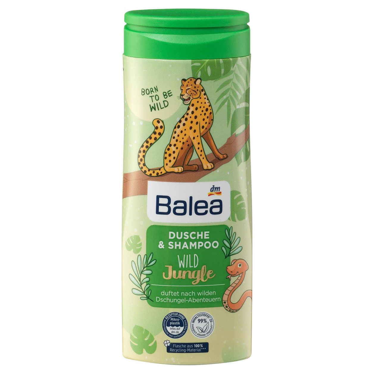 Sữa tắm gội trẻ em Balea Dusche & Shampoo Wild Jungle bé trai, 300ml