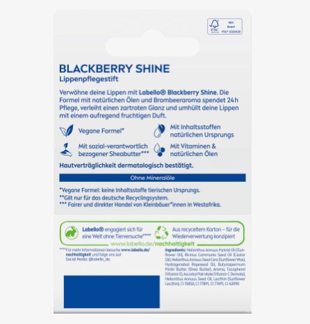 Son dưỡng Labello Blackberry Shine 4,8g