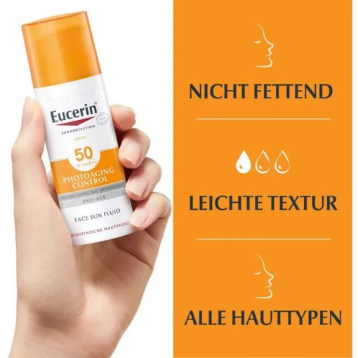 Kem chống nắng Eucerin Photoaging Control Face Sun Fluid LSF 50+, 50ml